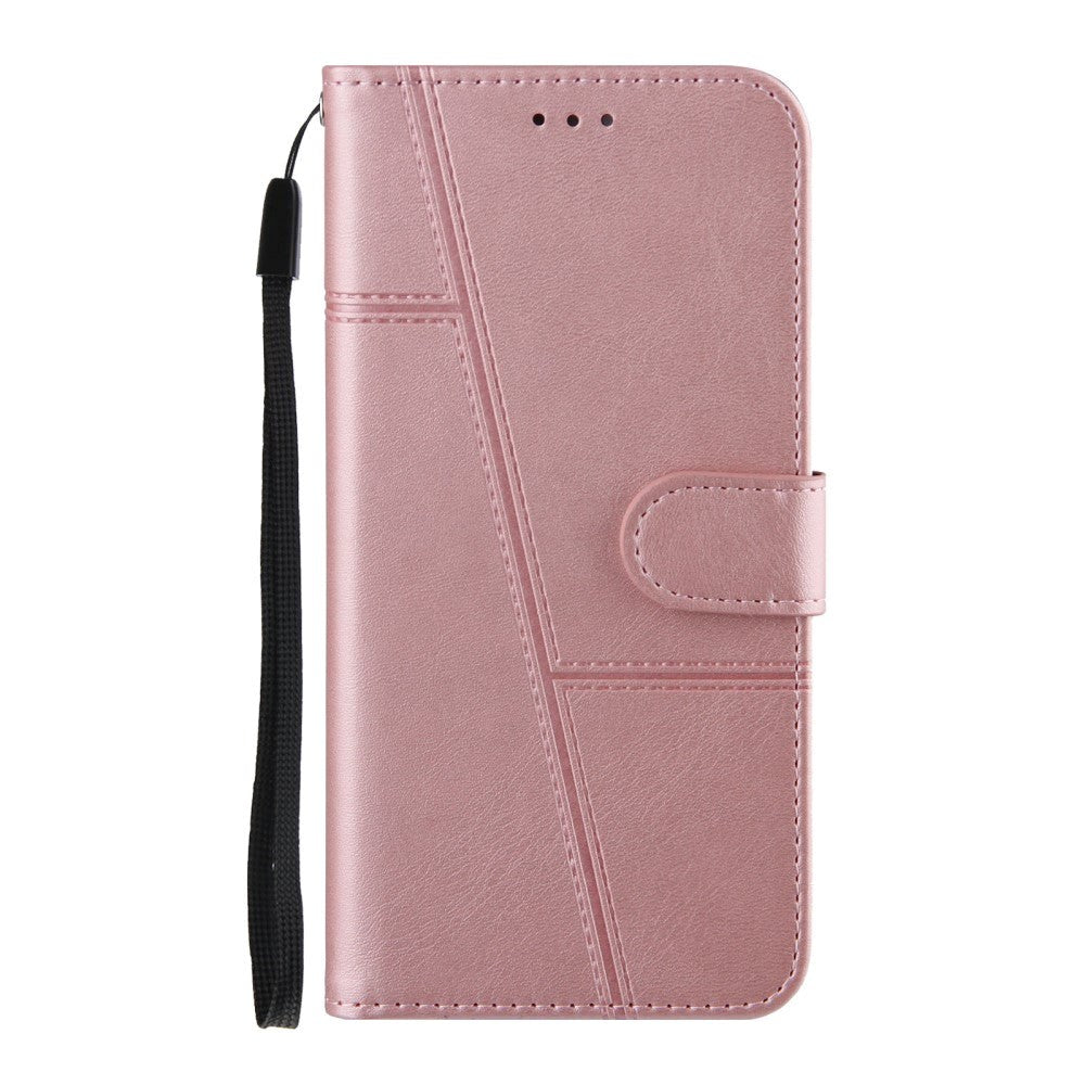 Samsung Galaxy S21 FE (5G) Leather Flip Case w. Stand & Card Holder - Pink