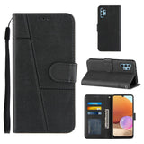 Samsung Galaxy A32 (4G) Leather Flip Case w. Stand & Card Holder - Black