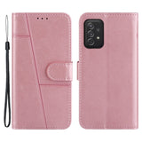 Samsung Galaxy A72 (4G / 5G) Leather Flip Case w. Stand & Card Holder - Pink