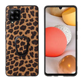 Samsung Galaxy A42 (5G) Plastic Case w. Magnetic Kickstand Finger Ring - Leopard