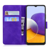 EIDERWOOD Samsung Galaxy A22 (5G) Faux Leather Flip Case with Cardholder & Stand Function - Purple