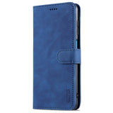 EIDERWOOD Samsung Galaxy A12 Faux Leather Flip Case with Cardholder & Stand Function - Blue
