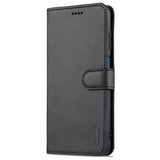 EIDERWOOD Samsung Galaxy A12 Faux Leather Flip Case with Cardholder & Stand Function - Black