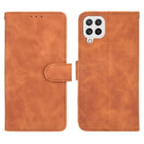 EIDERWOOD Samsung Galaxy A22 (4G) Faux Leather Flip Case with Cardholder & Stand Function - Brown