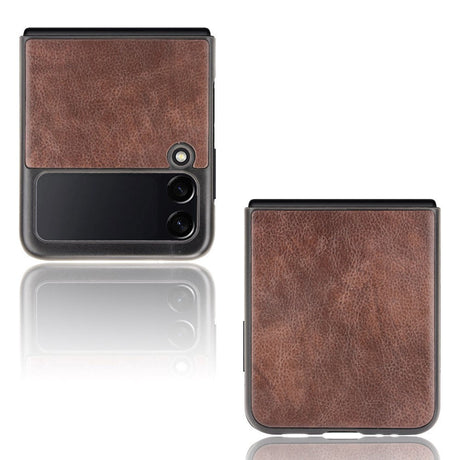 Samsung Galaxy Z Flip3 (5G) Simple Case w. Leather Backing - Brown