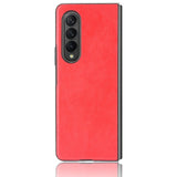 Samsung Galaxy Z Fold3 (5G) Simple Case w. Leather Backing - Red