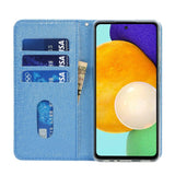 Samsung Galaxy A52 (4G / 5G) / A52s (5G) Leather Case - Silk Texture w. Wallet - Blue