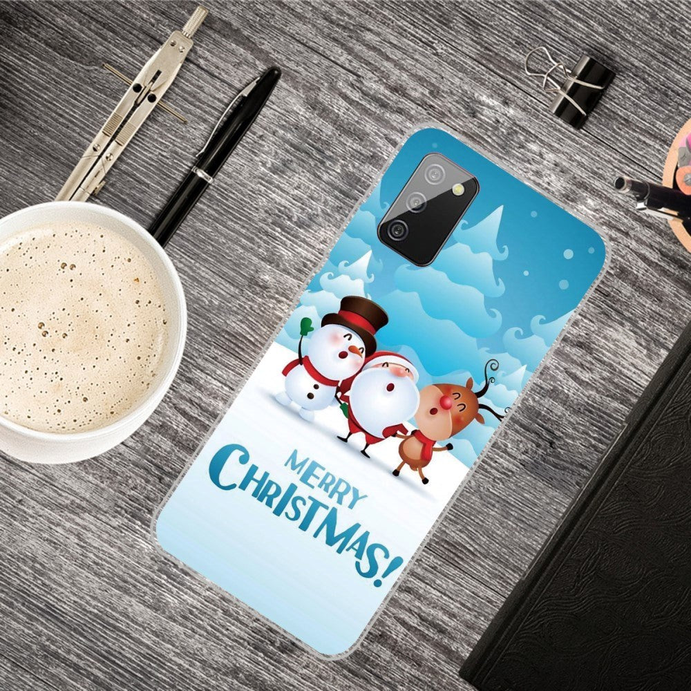 Samsung Galaxy A03s Flexible Plastic Christmas Case - Merry Christmas - Santa & Friends