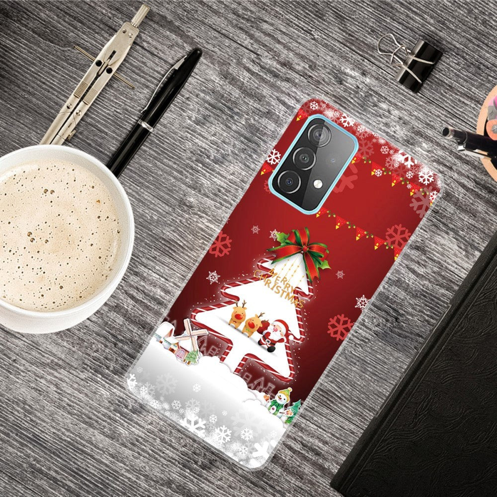 Samsung Galaxy A32 (4G) Flexible Plastic Christmas Case - Merry Christmas - Christmas Tree & Snowflake