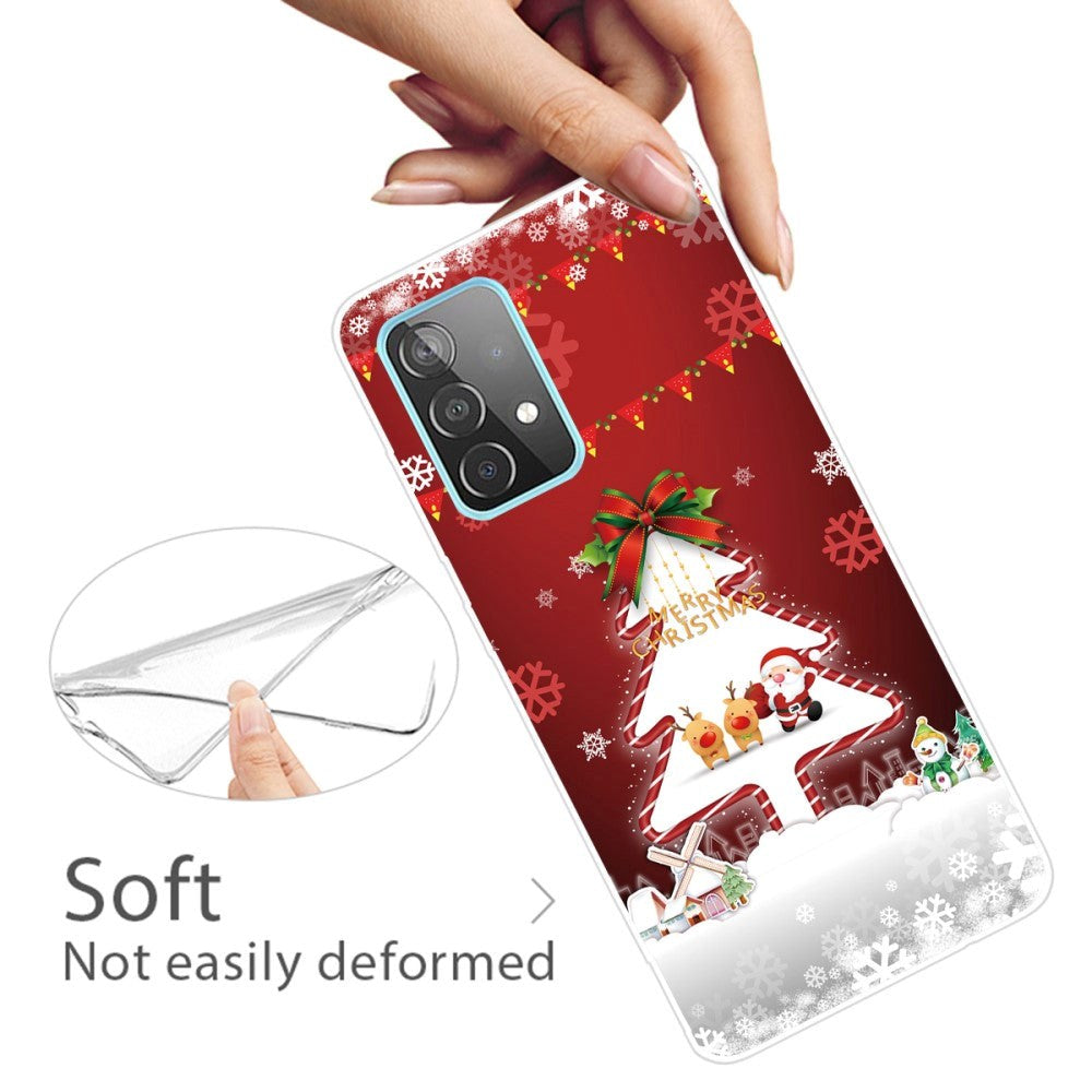 Samsung Galaxy A32 (4G) Flexible Plastic Christmas Case - Merry Christmas - Christmas Tree & Snowflake