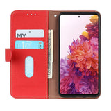 Samsung Galaxy A03s KHAZNEH Leather Wallet Case - Red