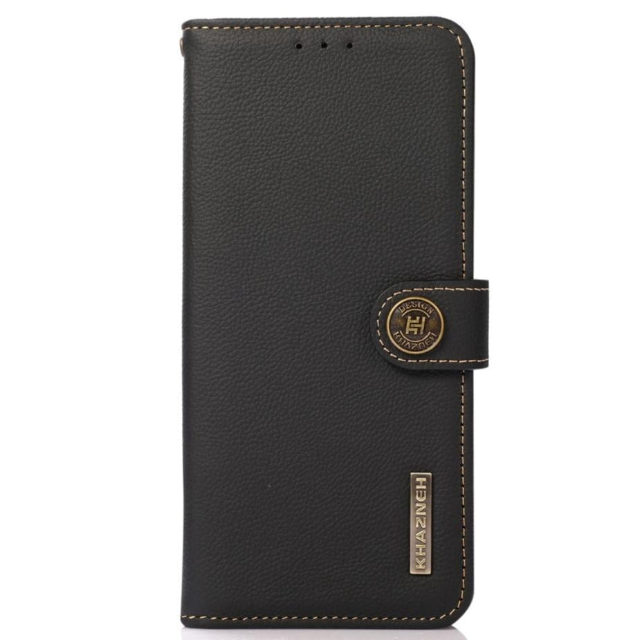 Samsung Galaxy A03s KHAZNEH Leather Wallet Case - Black