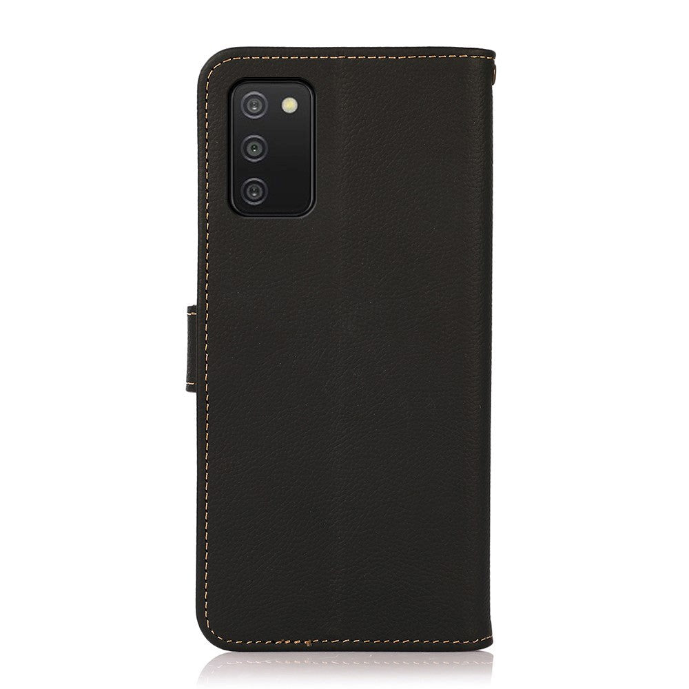 Samsung Galaxy A03s KHAZNEH Leather Wallet Case - Black