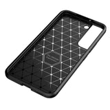 Samsung Galaxy S22 Carbon Fiber Flexible Plastic Case - Black