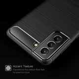 Samsung Galaxy S22 Brushed Carbon Case - Black