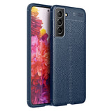 Samsung Galaxy S22+ (Plus) Flexible Plastic Case Litchi Texture - Blue