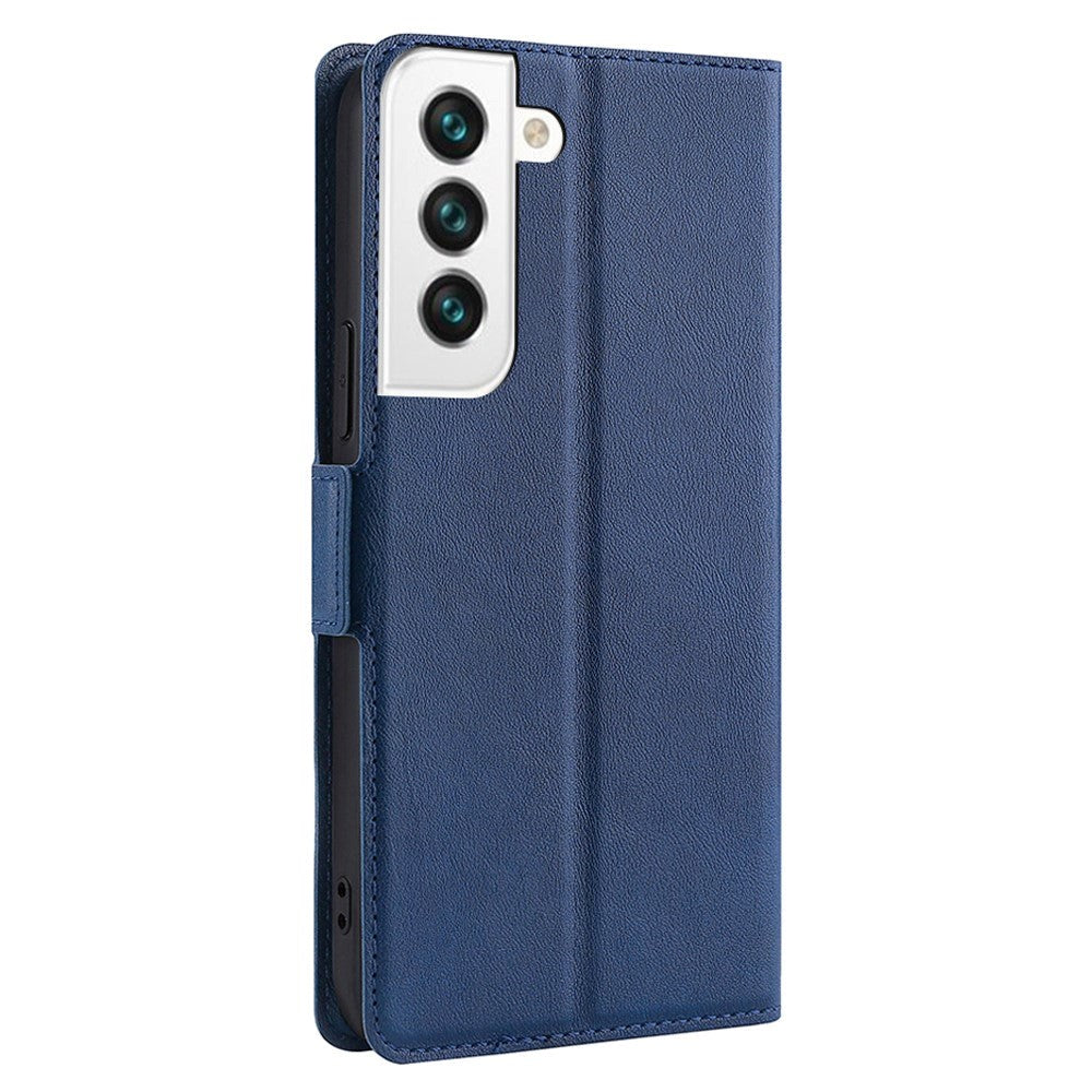 Samsung Galaxy S22 Thin Leather Wallet Case - Blue