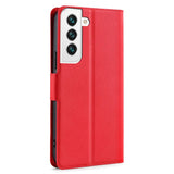 Samsung Galaxy S22 Thin Leather Wallet Case - Red