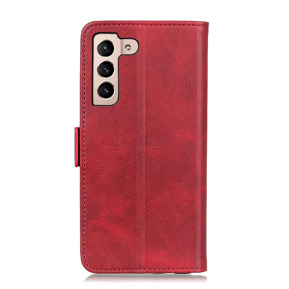 Samsung Galaxy S22 Soft Leather Wallet Case - Red