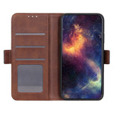 Samsung Galaxy S22 Soft Leather Wallet Case - Dark brown