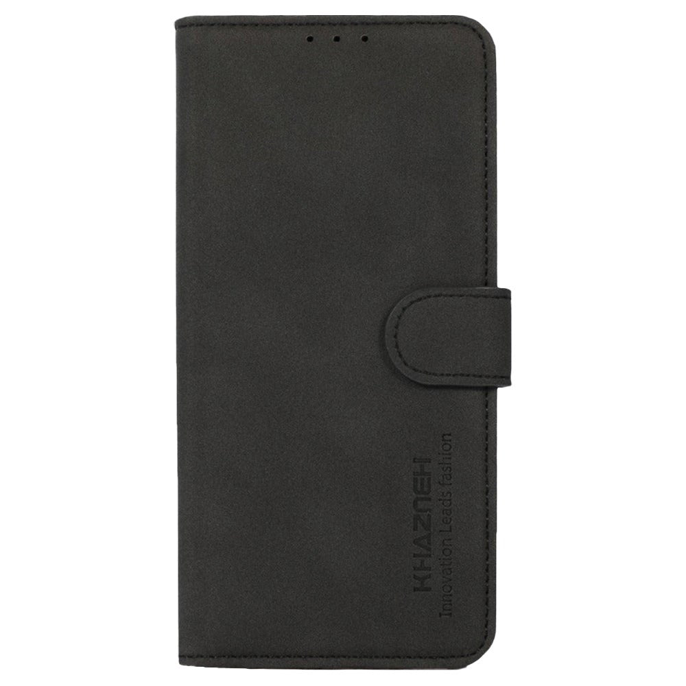 Samsung Galaxy S22 KHAZNEH Leather Retro Wallet Case - Black