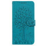 EIDERWOOD Samsung Galaxy S22 Ultra (5G) Vegan Leather Case with Card Holder and Print - Blue