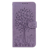 EIDERWOOD Samsung Galaxy S22 Ultra (5G) Vegan Leather Case with Card Holder and Print - Purple