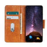 Samsung Galaxy S22 Vintage Texture Leather Wallet Case - Brown