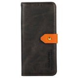 Samsung Galaxy S22 Khazneh Leather Wallet Case & Golden Lock - Black