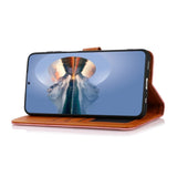 Samsung Galaxy S22 Khazneh Leather Wallet Case & Golden Clasp - Rose Gold