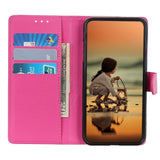 Samsung Galaxy S22 Ultra Litchi Leather Wallet Case - Pink