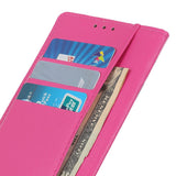 Samsung Galaxy S22 Ultra Litchi Leather Wallet Case - Pink