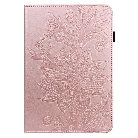 Samsung Galaxy Tab A8 10.5" (2021) - Wallet Case - Floral Imprint - Rose Gold