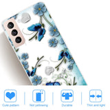 EIDERWOOD Samsung Galaxy S22+ (Plus) Flexible Plastic Case with Beautiful Motif - Blue Flowers & Hearts