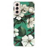 Samsung Galaxy S22 Flexible Plastic Case - White Flowers