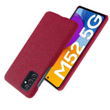 Samsung Galaxy M52 (5G) Ultra KSQ Fabric Plastic Case - Red