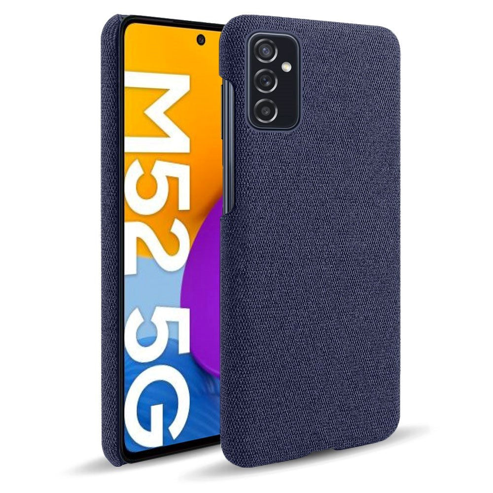 Samsung Galaxy M52 (5G) Ultra KSQ Fabric Plastic Case - Blue