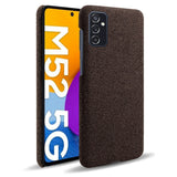 Samsung Galaxy M52 (5G) Ultra KSQ Fabric Plastic Case - Brown