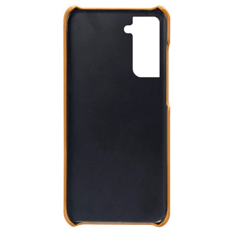 Samsung Galaxy S22 Leather Coated Plastic Case w. Card pockets - Orange