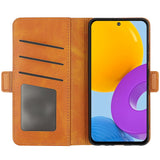 Samsung Galaxy M52 (5G) Soft Leather Wallet Case - Brown