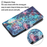 Samsung Galaxy S22 Ultra Leather Wallet Case - Mandala Flower