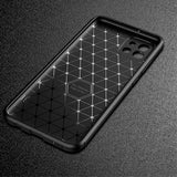 Samsung Galaxy A03 Carbon Fiber Flexible Plastic Case - Black