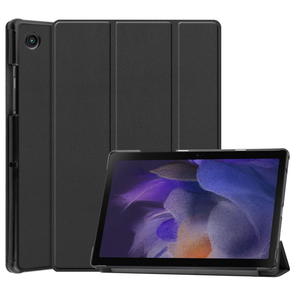 Samsung Galaxy Tab A8 10.5" Tri-Fold Leather Case - Black