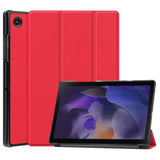 Samsung Galaxy Tab A8 10.5" Tri-Fold Leather Case - Red