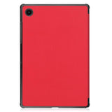 Samsung Galaxy Tab A8 10.5" Tri-Fold Leather Case - Red