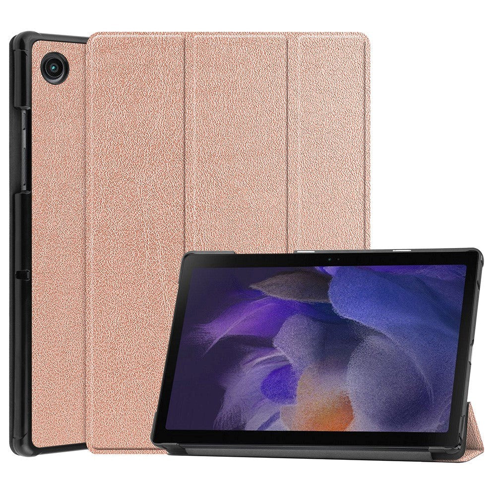 Samsung Galaxy Tab A8 10.5" Tri-Fold Leather Case - Rose Gold