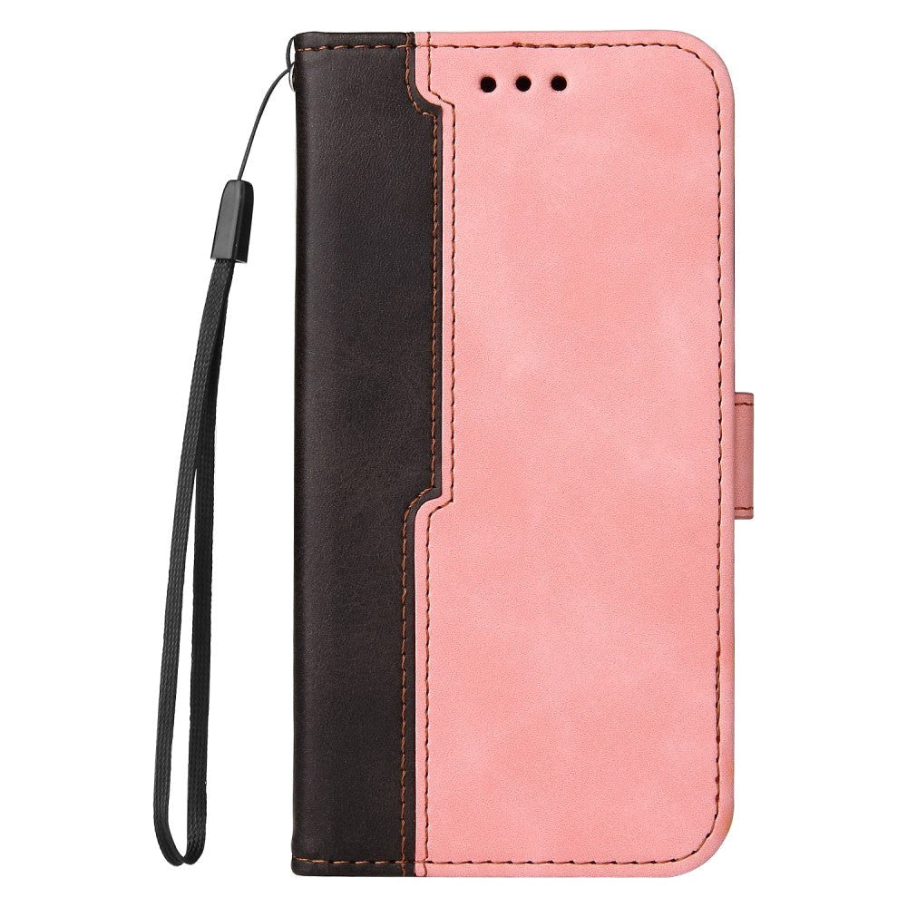 Samsung Galaxy M52 (5G) Two-Colour Leather Wallet Case - Pink / Black