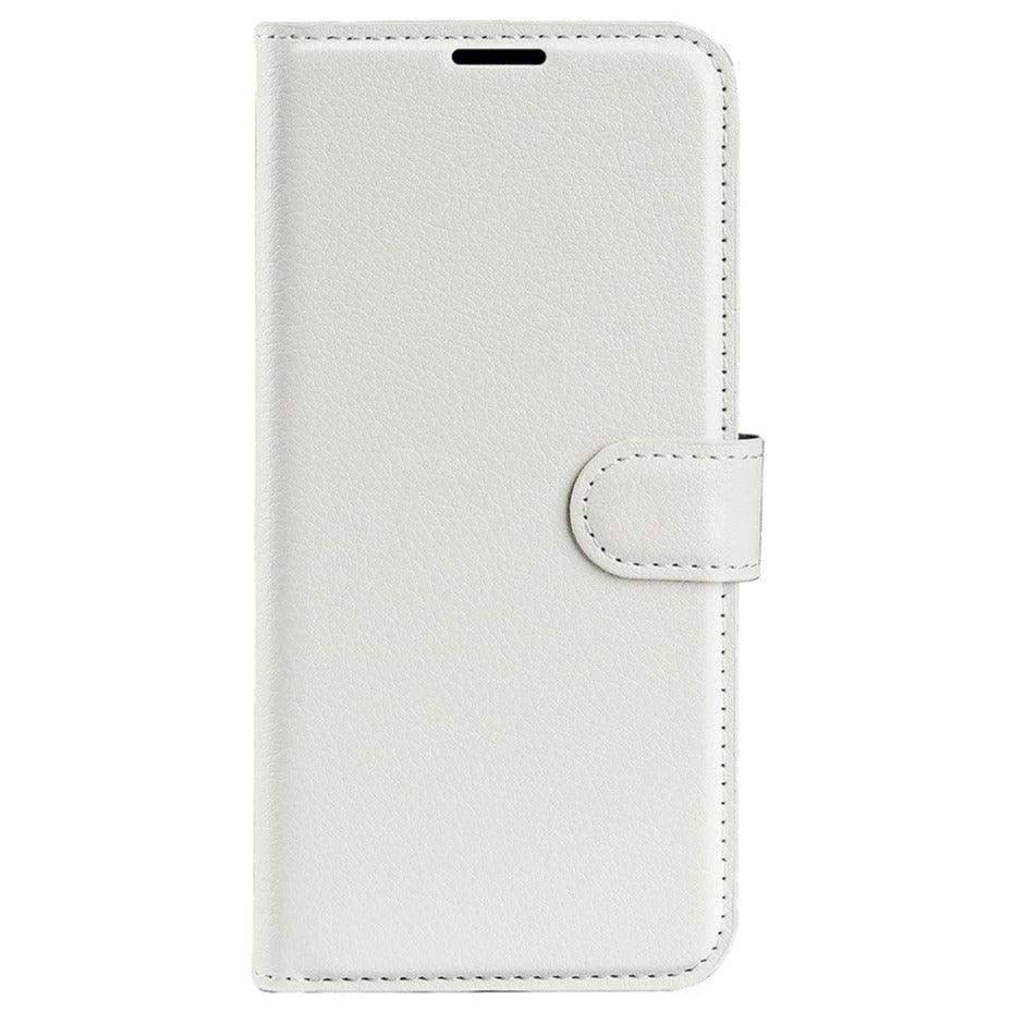 Samsung Galaxy A03 Litchi Leather Wallet Case - White