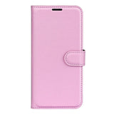 Samsung Galaxy A03 Litchi Leather Wallet Case - Light Pink