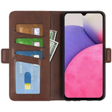 Samsung Galaxy A33 (5G) Neutral Leather Wallet Case - Brown